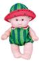 Imagem de Boneca Bebe Com Cheirinho Fruity Baby Melancia Vinil 22 Cm