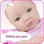 Imagem de Boneca Bebê Doll Realist Mini Menina Pode Dar Banho Certidão