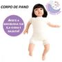 Imagem de Boneca Bebê Em Corpo De Pano 23 Itens De Luxo Cabelo Moreno