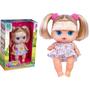 Imagem de Boneca Bebê Menina Loira Baby's Collection Mini Passeio Com Cabelinho Presente Para Meninas - Super Toys