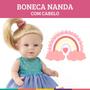 Imagem de Boneca Bebê Nanda Com Cabelo Fofa Em Vinil Pupee