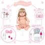Imagem de Boneca Bebê Reborn Abigail Loira Recém Nascida 20 Acessórios