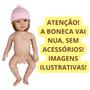 Imagem de Boneca Bebê Reborn Baby Kiss Ruiva Corpo Inteiro de Silicone Macio Cabelo Vermelho Ruivo Sidnyl REF 1384