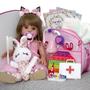 Imagem de Boneca Bebe Reborn Coelhinha Linda 20 Acessórios