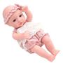Imagem de Boneca Bebê Reborn Laura Baby Mini Lauren 100% Vinil Siliconado Enxoval Completo 3 Acessórios - Shiny Toys 000544