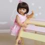 Imagem de boneca bebe reborn menina de silicone vinil realista 55cm super realista