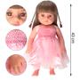 Imagem de Boneca Bebê Reborn Menina Silicone Olhos Castanhos 42cm