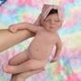 Imagem de Boneca Bebê Reborn Realista Completa 100% Silicone 48cm Pode Dar Banho Com Kit Acessórios