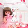 Imagem de Boneca Bebê Reborn Realista Menina de Silicone 42cm Cheirosa