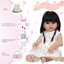 Imagem de Boneca Bebe Reborn Realista Morena Enxoval Completo 20 Itens