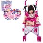 Imagem de Boneca Bebe Tipo Reborn Completa Com Carrinho e Kit Jantar