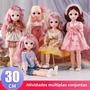 Imagem de Boneca BJD Articulada 30cm - Loira com Olhos Marrons - Brinquedo Anime para Meninas