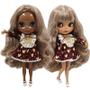 Imagem de Boneca Blyth DBS Gelo - Corpo Marrom, Cabelo Loiro, 30cm (1/6 BJD)