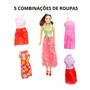 Imagem de boneca brinquedo infantil meninas fashion vestidos 4 look - 123Útil