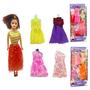 Imagem de boneca brinquedo infantil meninas fashion vestidos 4 look - 123Útil