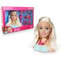 Imagem de Boneca Busto Barbie Styling Head Hair Salão De Beleza Para Pentear Com 24 Acessórios Criança - Pupee