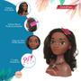 Imagem de Boneca Busto Moana Princesa Para Pentear 100% Vinil + Itens