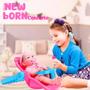 Imagem de Boneca Com Bebê Conforto Chupeta E Mamadeira Infantil Reborn Menina 2x1 Cadeirinha Brinquedo Divertoys