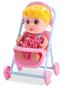 Imagem de Boneca Com Carrinho Babies Collection Vinil Macio 885- Bee Toys