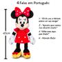 Imagem de Boneca da Minnie 45cm com Som e Falas em Portugues + Copo com Orelhas e Canudo