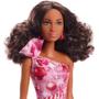 Imagem de Boneca de Natal Barbie Mattel com vestido rosa Candy Cane