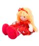 Imagem de Boneca de Pano com Vestido Vermelho e Cabelo Laranja Encaracolado 59cm