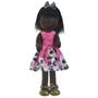 Imagem de Boneca de Pano Negra Nina com Roupa tema Panda Rosa