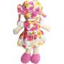 Imagem de Boneca De Pano Pelúcia Vestido Rosa Menina Com Chapéu 46cm