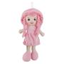 Imagem de Boneca de Pano Vestido e Chapéu Rosa 55 cm - Fofy Toys