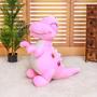 Imagem de Boneca de pelúcia Wemi Pink Dinosaur com bicho de pelúcia T-Rex 28cm