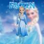 Imagem de Boneca Elsa Frozen 55cm Infantil Grande Em Vinil Vestido de Tecido Original Disney Brinquedo Novabrink