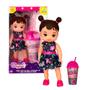 Imagem de Boneca Hannah Suquinho C/ Copo Vinil Vestido Florido 30cm