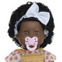 Imagem de Boneca Infantil Bebê Negra Danadinha 34cm Com Chupeta Milk