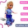 Imagem de Boneca Infantil Com Luzes Música Patina Canta Dança Amy Azul