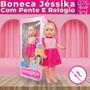 Imagem de Boneca Infantil Plástico Grande Jéssika Com Acessórios 57 Cm Brinquedo Meninas