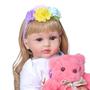 Imagem de Boneca infantil Reborn RXDOLL Princess com cabelo loiro encaracolado de 60 cm