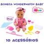 Imagem de Boneca Interativa Little Mommy Wonderwatch Baby 30 Sons e 10 Acessórios - Mattel HHJ17