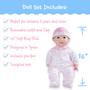 Imagem de Boneca JC Toys La Baby Asian 40 cm com roupa e chupeta