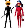 Imagem de Boneca Ladybug Com Ioiô 52cm E Boneco Cat Noir Com Bastão 56cm Infantil Articulados Original Novabrink