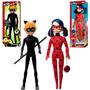 Imagem de Boneca Ladybug Com Ioiô 52cm E Boneco Cat Noir Com Bastão 56cm Infantil Articulados Original Novabrink
