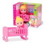 Imagem de Boneca Little Dolls Bercinho Menina Com Chupeta - Divertoys