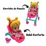 Imagem de Boneca Little Dolls Passeio Carrinho e Bebê Conforto Chupeta
