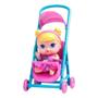 Imagem de Boneca Loira Bebe Baby Collection Passeio Com Mini Carrinho