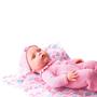 Imagem de Boneca Menina New Born Little Faz Xixi Macacão Rosa - Diver Toys