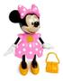Imagem de Boneca Minnie Conta Histórias Menina Rosa C/ Bolsinha Disney