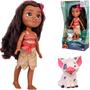 Imagem de Boneca Moana Princesa Disney 36 Cm E Porquinho Pua - Cotiplás