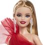 Imagem de Boneca moderna Barbie Signature 2024 Holiday Blonde com vestido