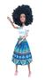 Imagem de Boneca Negra -cabelos Cacheados - Estilo Barbie saia azul e blusa branca