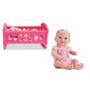 Imagem de Boneca New Born Com Bercinho e Chupeta  da Divertoys Ref 8090