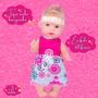 Imagem de Boneca Nolly Infantil 31cm Com Som E Carrinho De Passeio Para Bonecas Kit De Menina Bebê Fala Frases